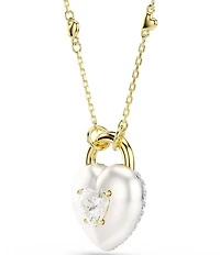 Swarovski Idyllia Mixed Cuts Crystal Reversible Heart Short Pendant Necklace