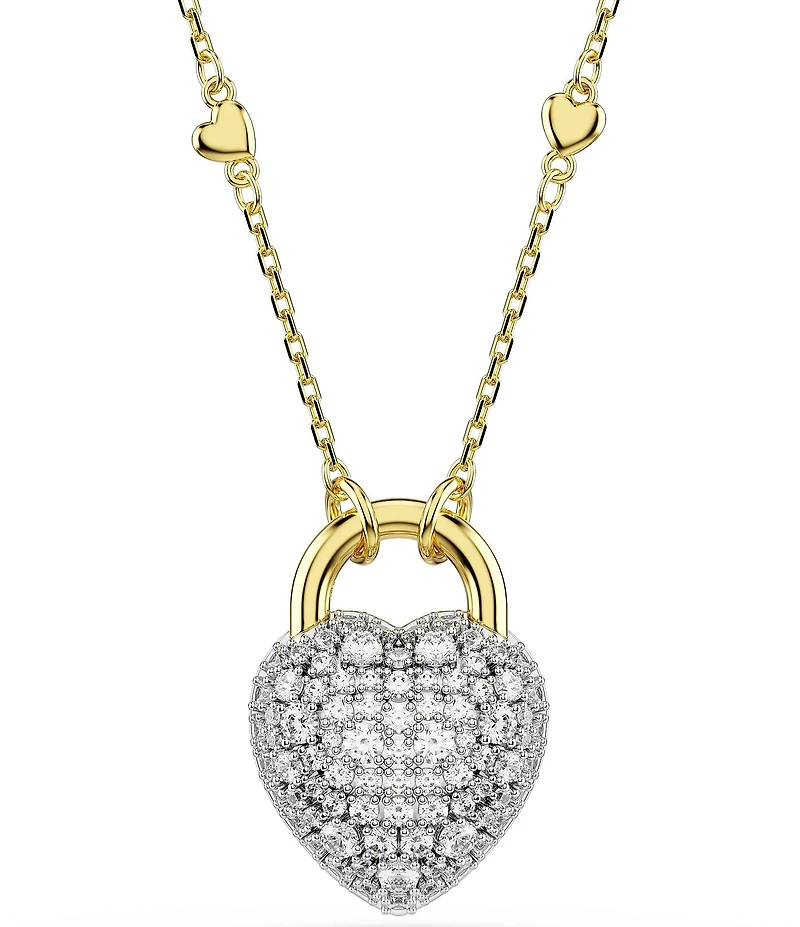 Swarovski Idyllia Mixed Cuts Crystal Reversible Heart Short Pendant Necklace