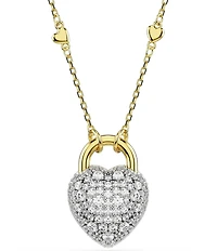 Swarovski Idyllia Mixed Cuts Crystal Reversible Heart Short Pendant Necklace