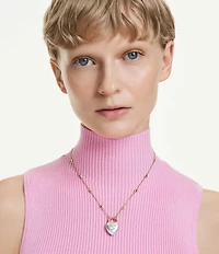 Swarovski Idyllia Mixed Cuts Crystal Reversible Heart Short Pendant Necklace