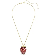 Swarovski Idyllia Mixed Cuts Crystal Strawberry Long Pendant Necklace