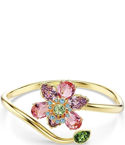 Swarovski Idyllia Multicolored Mixed Cut Flower Bangle Bracelet