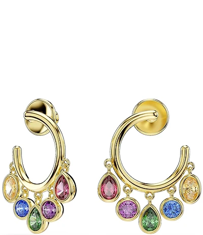 Swarovski Imber Multicolored Mixed Cut CZ Hoop Earrings