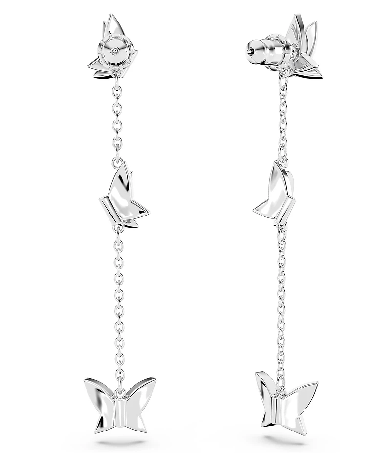 Swarovski Lilia Blue Butterfly Crystal Linear Earrings