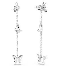 Swarovski Lilia Blue Butterfly Crystal Linear Earrings