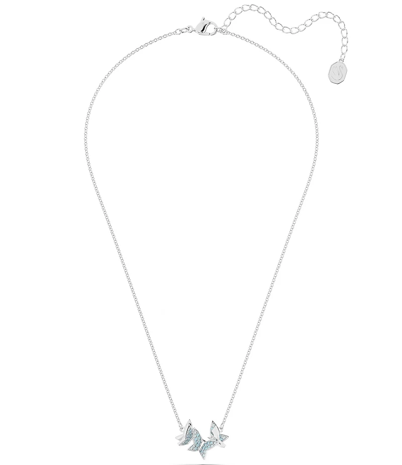 Swarovski Lilia Blue Butterfly Short Crystal Pendant Necklace