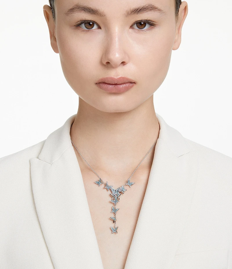 Swarovski Lilia Crystal Blue Butterfly Y-Necklace
