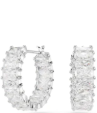 Swarovski Matrix Baguette Cut Hoop Earrings
