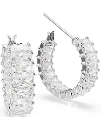 Swarovski Matrix Baguette Cut Hoop Earrings