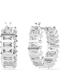 Swarovski Matrix Baguette Cut Hoop Earrings