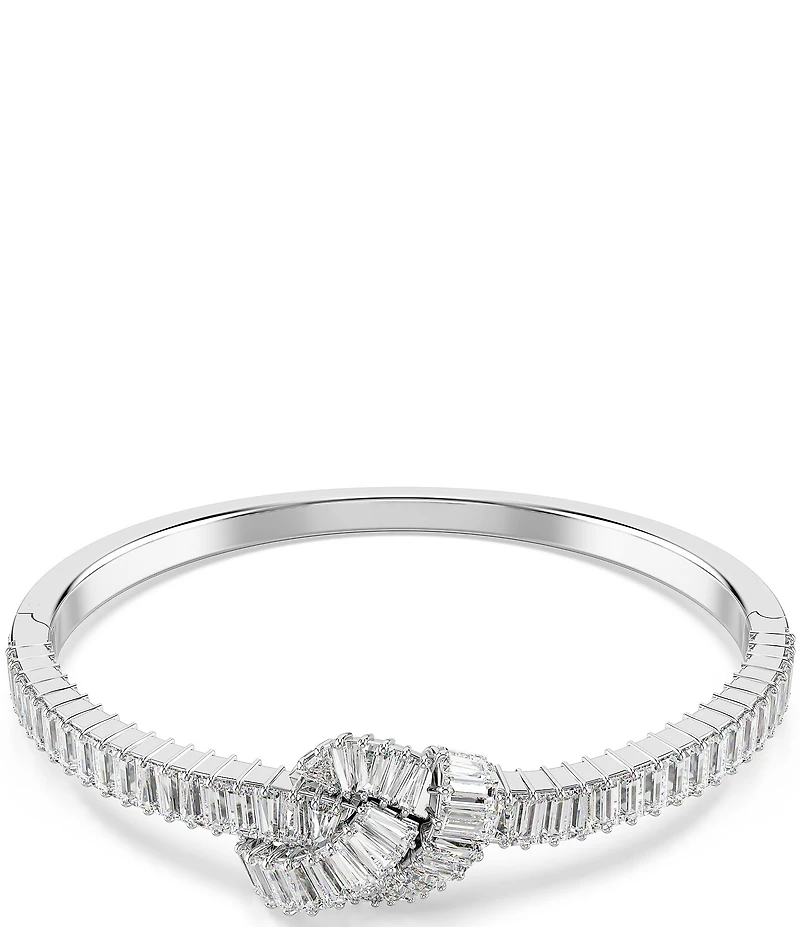 Swarovski Matrix Baguette Cut Knot Bangle Bracelet