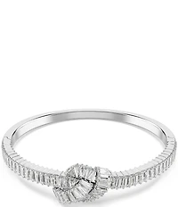 Swarovski Matrix Baguette Cut Knot Bangle Bracelet