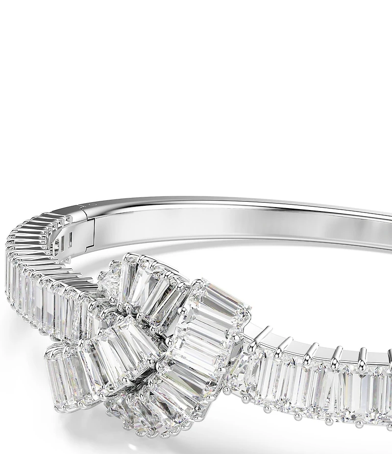 Swarovski Matrix Baguette Cut Knot Bangle Bracelet