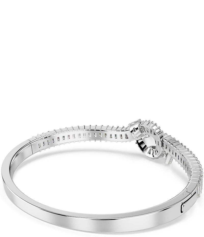 Swarovski Matrix Baguette Cut Knot Bangle Bracelet