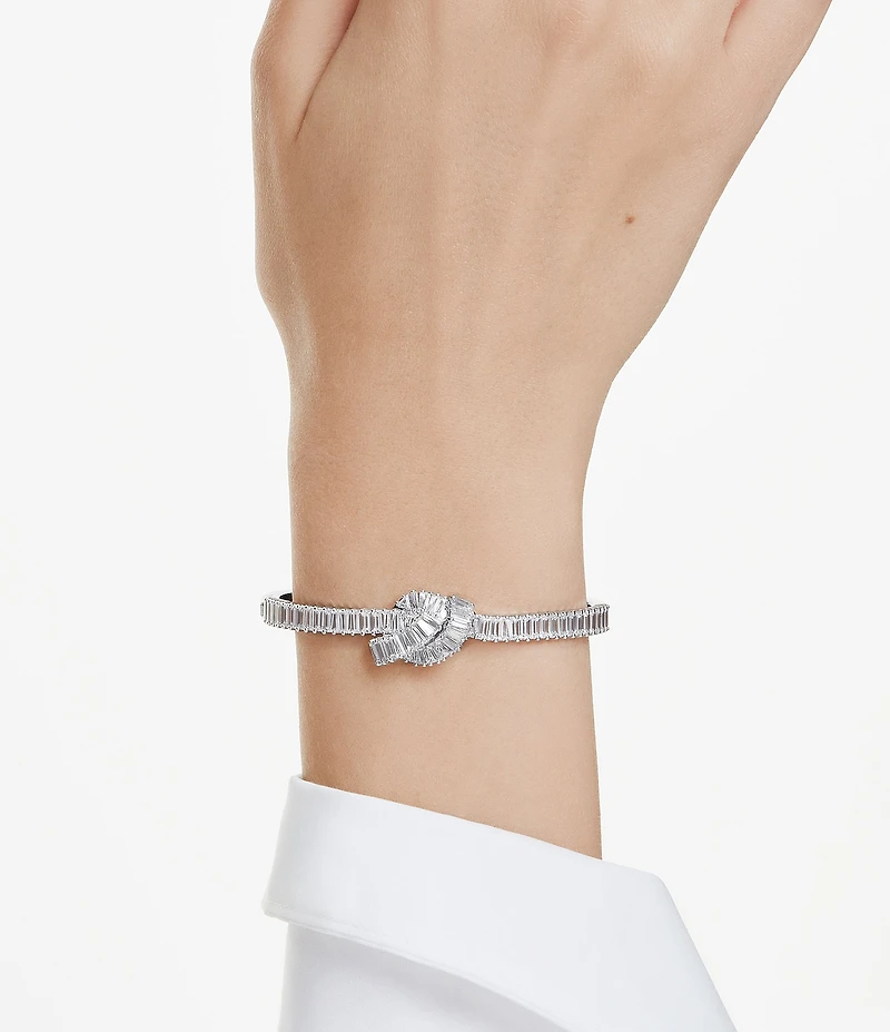 Swarovski Matrix Baguette Cut Knot Bangle Bracelet