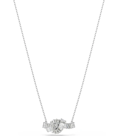 Swarovski Matrix Baguette Cut Knot Short Pendant Necklace