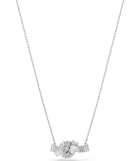 Swarovski Matrix Baguette Cut Knot Short Pendant Necklace