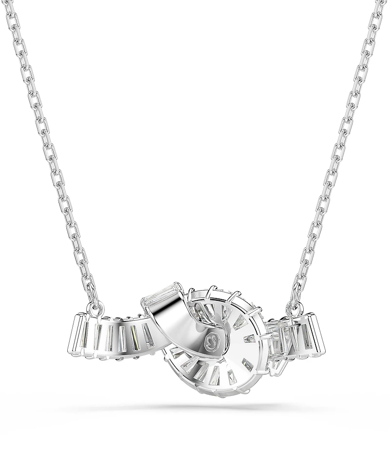 Swarovski Matrix Baguette Cut Knot Short Pendant Necklace