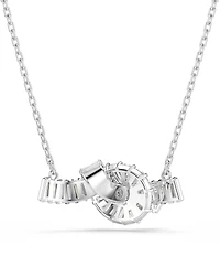 Swarovski Matrix Baguette Cut Knot Short Pendant Necklace