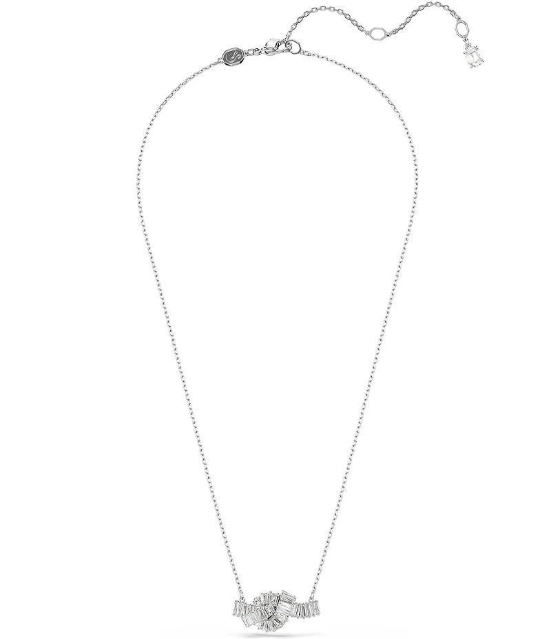 Swarovski Matrix Baguette Cut Knot Short Pendant Necklace