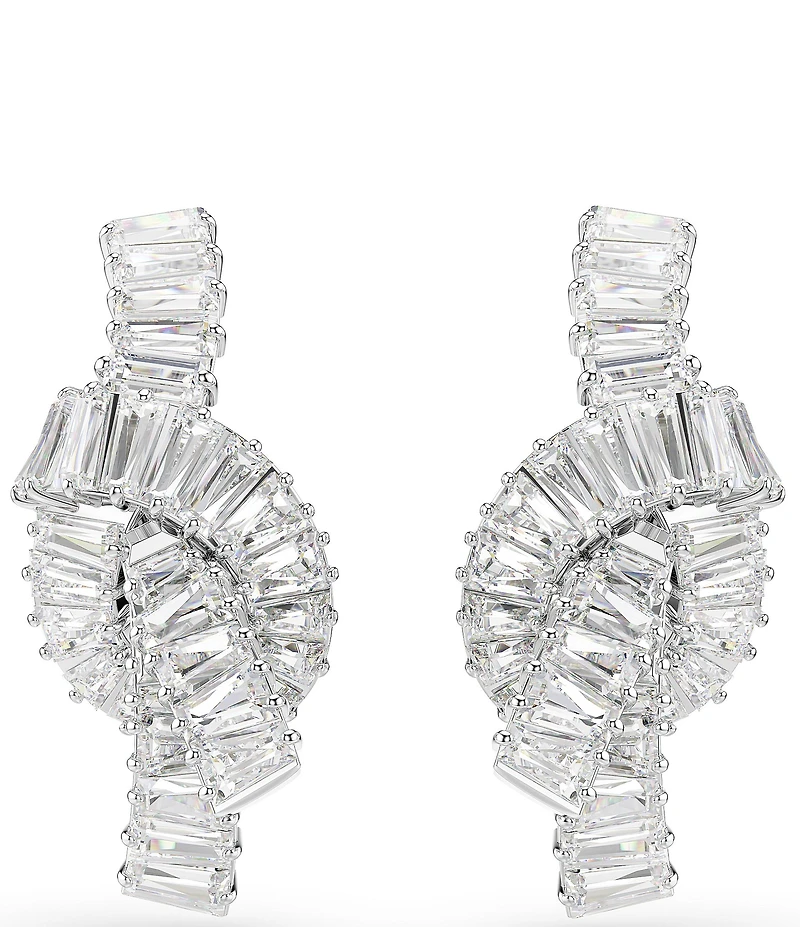 Swarovski Matrix Baguette Cut Knot Stud Earrings