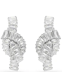 Swarovski Matrix Baguette Cut Knot Stud Earrings