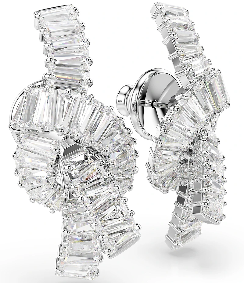 Swarovski Matrix Baguette Cut Knot Stud Earrings