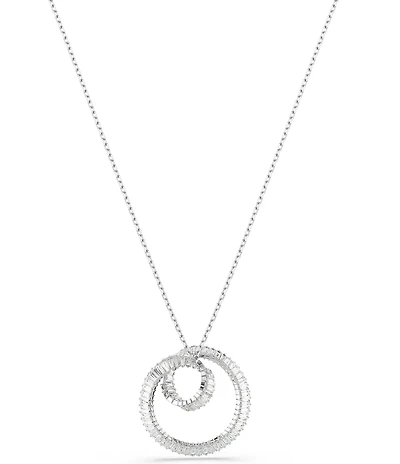Swarovski Matrix Baguette Cut Long Pendant Necklace