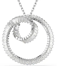 Swarovski Matrix Baguette Cut Long Pendant Necklace