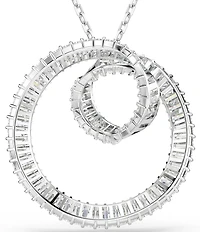 Swarovski Matrix Baguette Cut Long Pendant Necklace