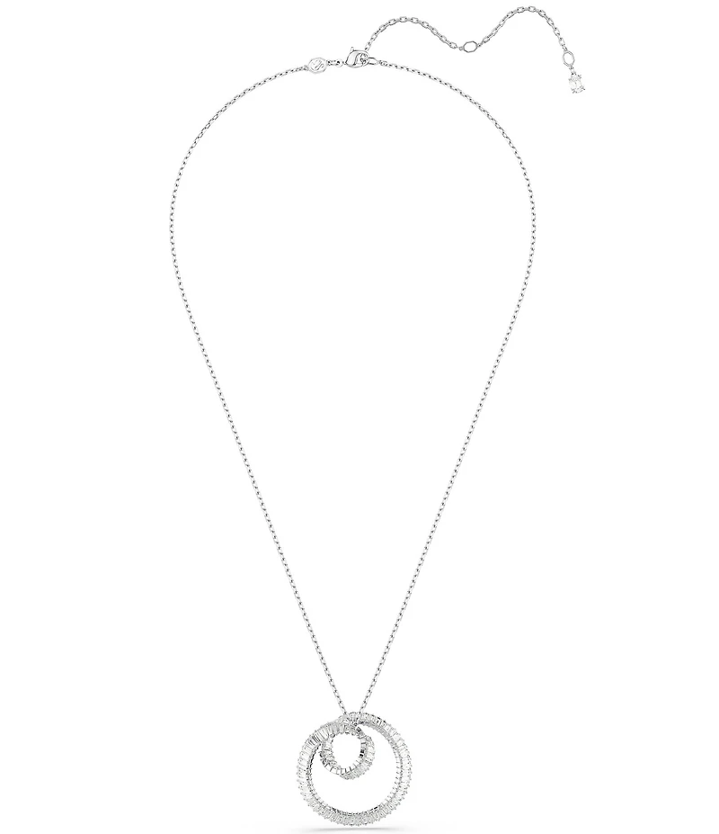 Swarovski Matrix Baguette Cut Long Pendant Necklace
