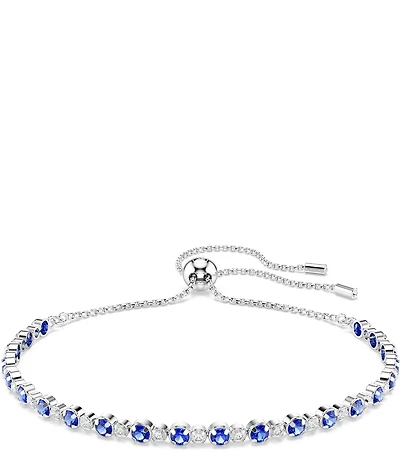 Swarovski Matrix Blue Mixed Cut Adjustable Bracelet