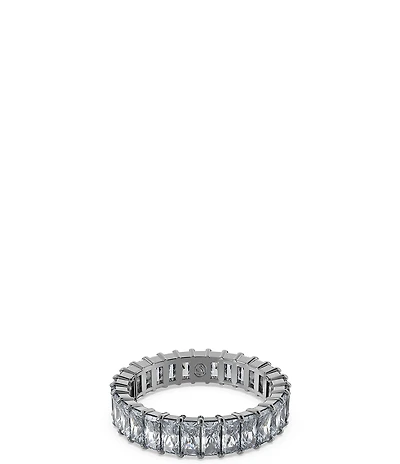 Swarovski Matrix Collection Grey Baguette Cut Band Ring