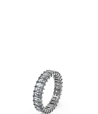 Swarovski Matrix Collection Grey Baguette Cut Band Ring