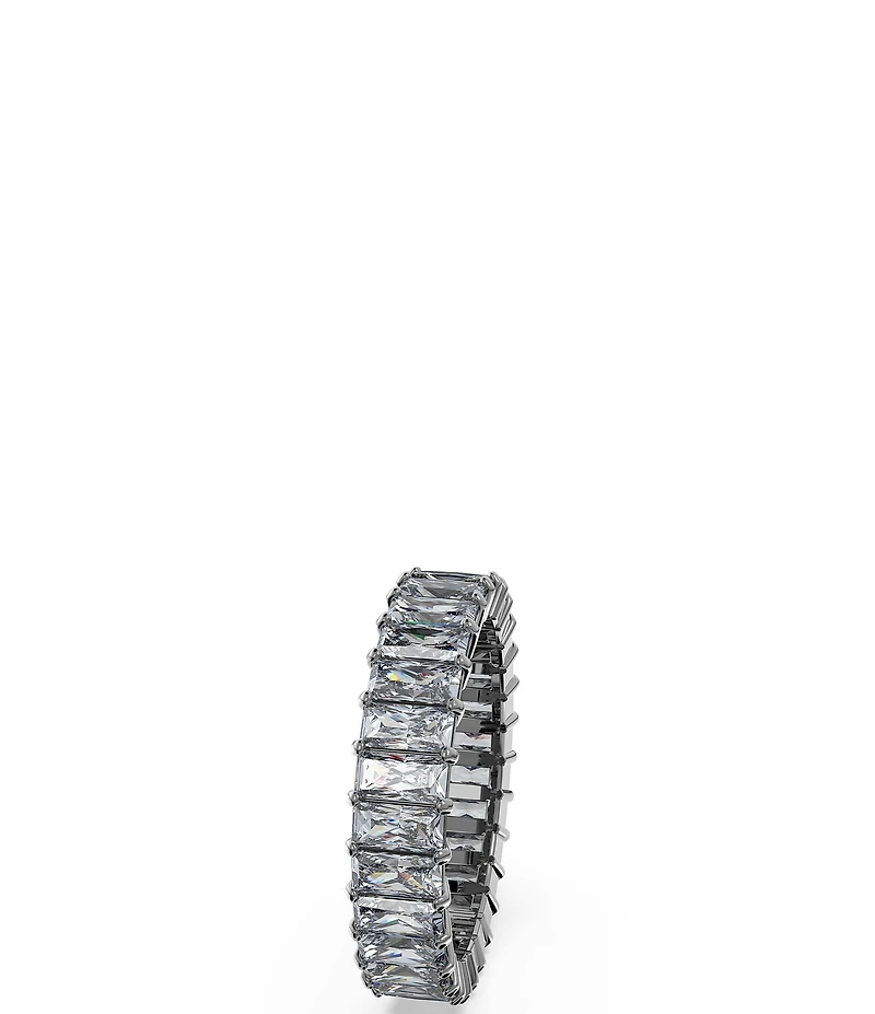 Swarovski Matrix Collection Grey Baguette Cut Band Ring