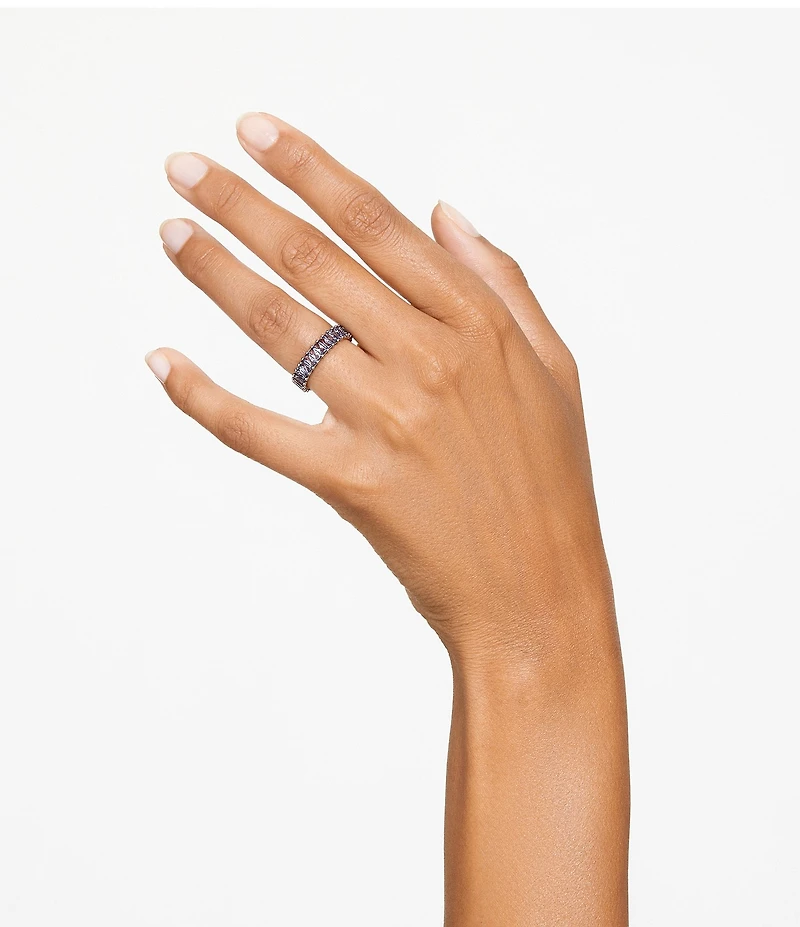 Swarovski Matrix Collection Grey Baguette Cut Band Ring
