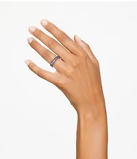Swarovski Matrix Collection Grey Baguette Cut Band Ring