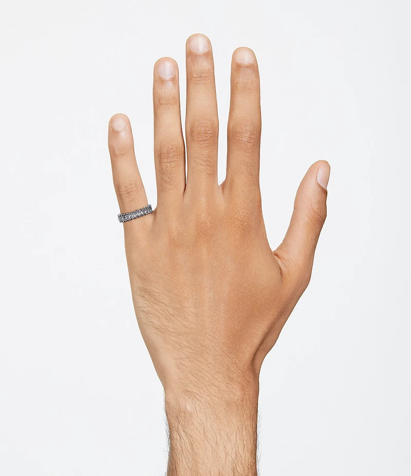 Swarovski Matrix Collection Grey Baguette Cut Band Ring