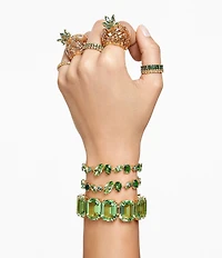 Swarovski Matrix Collection Crystal Light Green Round Cut Band Ring