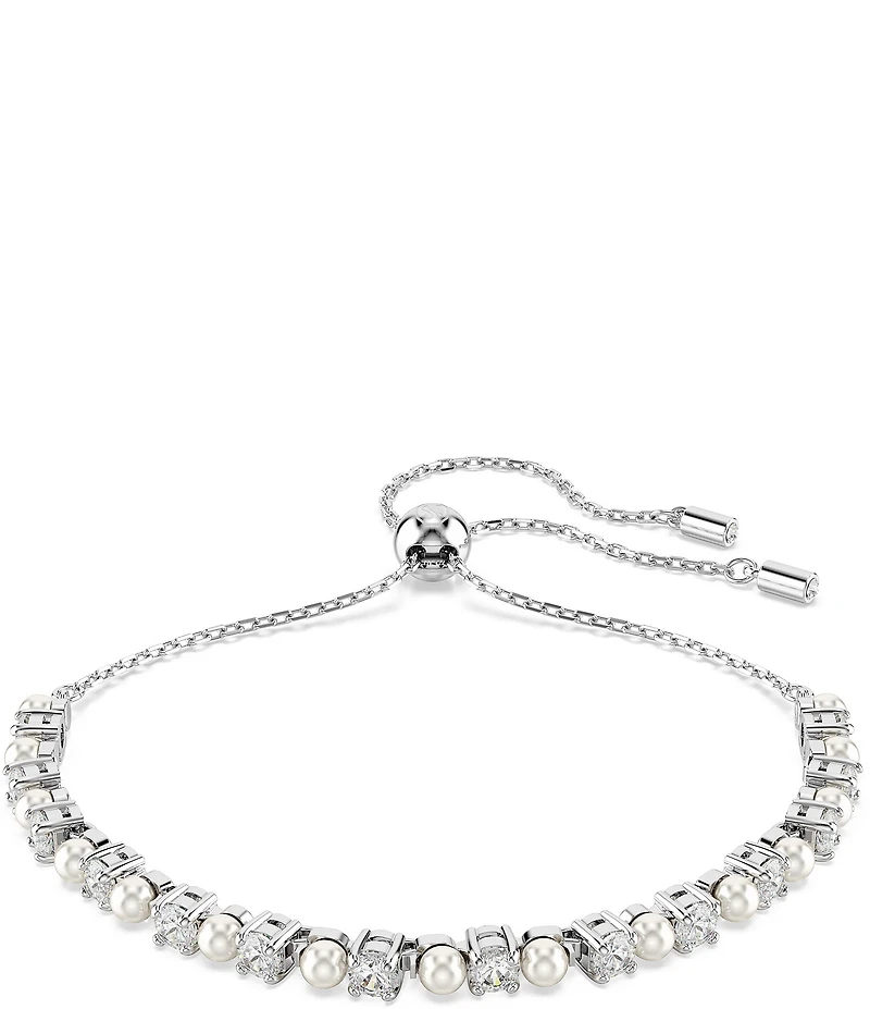 Swarovski Matrix Crystal Pearl Adjustable Bracelet