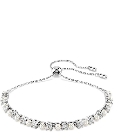 Swarovski Matrix Crystal Pearl Adjustable Bracelet