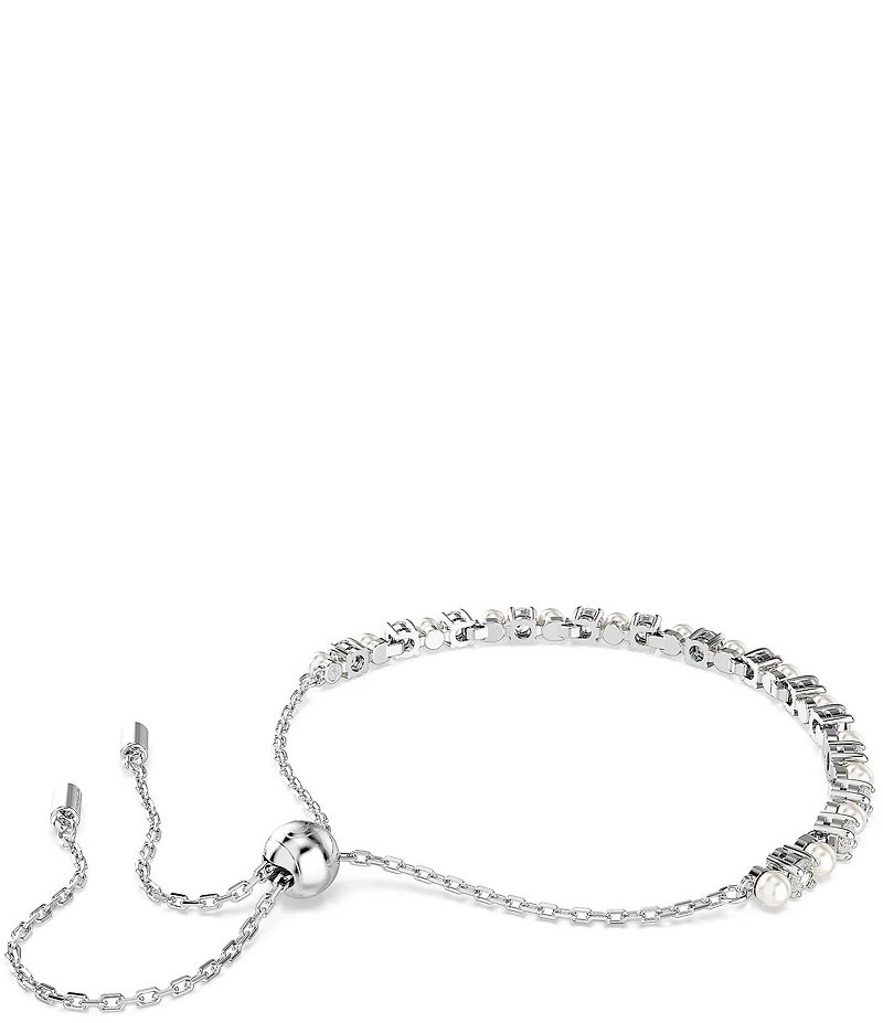 Swarovski Matrix Crystal Pearl Adjustable Bracelet