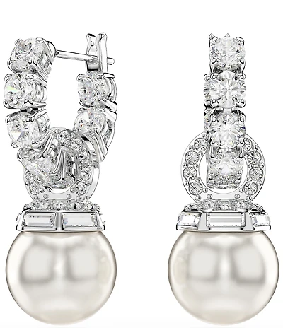 Swarovski Matrix Crystal Pearl Drop Earrings