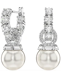 Swarovski Matrix Crystal Pearl Drop Earrings