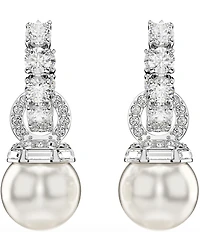 Swarovski Matrix Crystal Pearl Drop Earrings