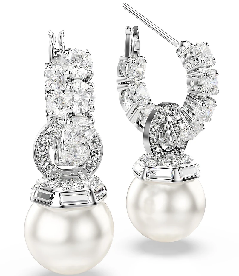Swarovski Matrix Crystal Pearl Drop Earrings