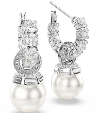 Swarovski Matrix Crystal Pearl Drop Earrings