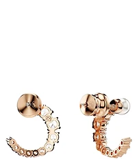 Swarovski Matrix Crystal Pearl C Drop Earrings