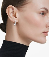 Swarovski Matrix Crystal Pearl Hoop Earrings