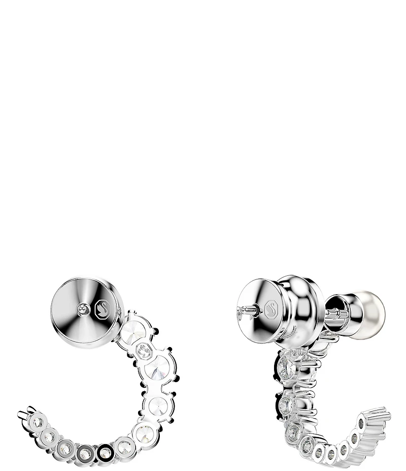 Swarovski Matrix Crystal Pearl C Drop Earrings